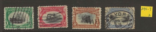 US Scott #294-7 Used, F/VF 1c to 5c Pan Am partial set!! Outstanding! 2