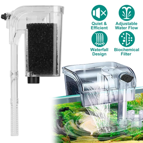 Aquarium Wasserfallfilterpumpe Fischtank Aufhängen externer Sauerstoffpumpe Wasserfilter - Bild 14 von 15