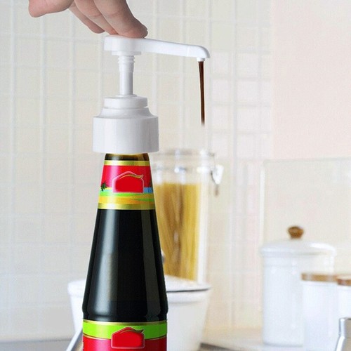5pcs Kitchen Syrup Pump Liquid Dispenser Juice Bottle Replacement for Shampoo - Afbeelding 2 van 10