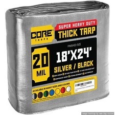 Core Tarps Extreme Heavy Duty 20 Mil Tarp Cover Waterproof UV Resistant Rip