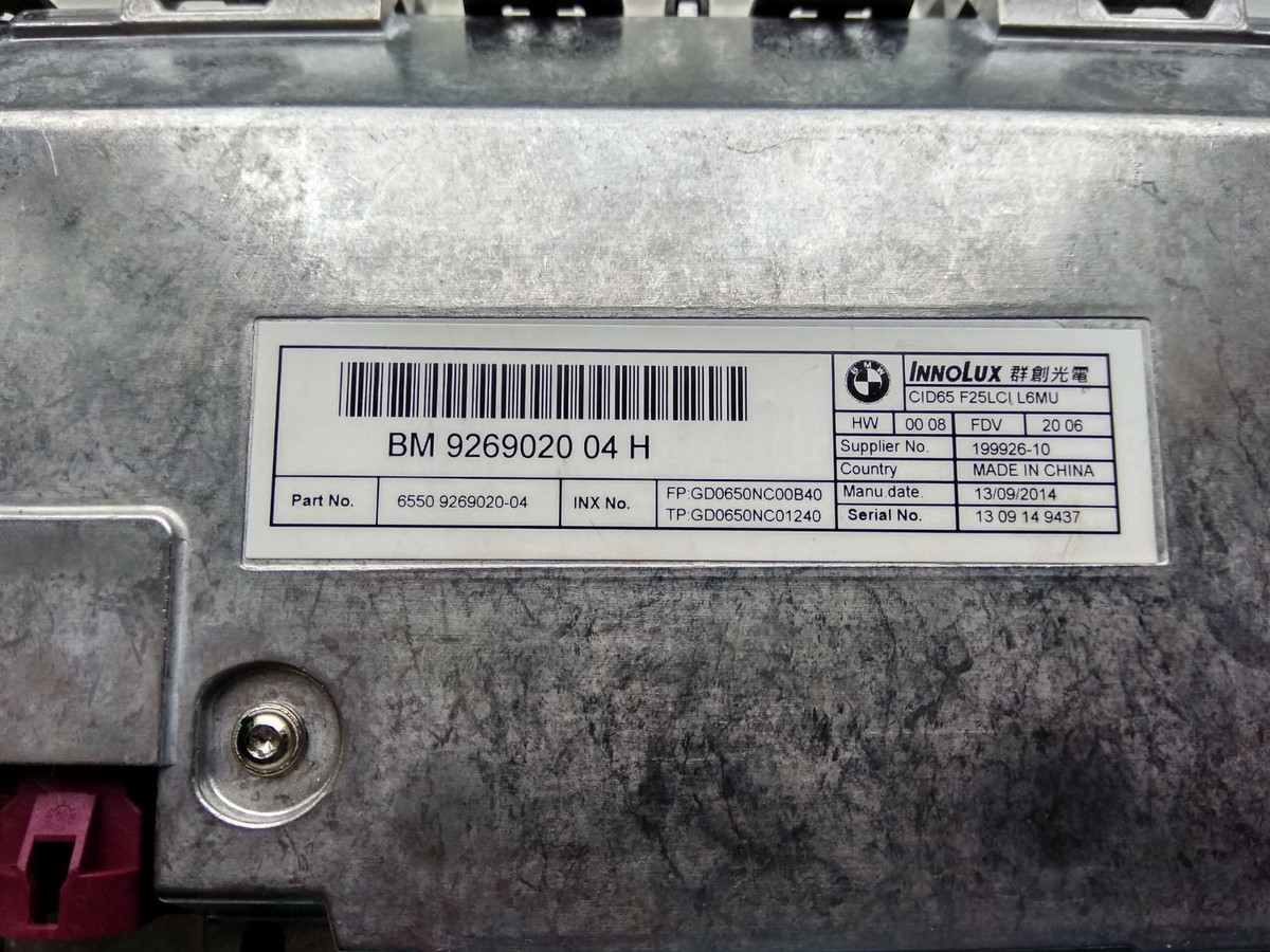 BMW X3 F25 X4 F26 OEM ORIGINAL INFO NAVI SCREEN/MONITOR LCI L6MU  