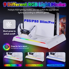 For PS5 Vertical Stand Cooling Fan Controller Charging Station Dock PlayStation5
