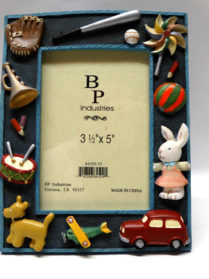Children's Toys Design Resin Picture Frame with 3.5x5'' - BP Industries EUC