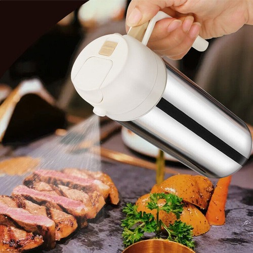 2-in-1 Oil Spray Bottle Refilable Glass BBQ Cooking Olive Oil Sprayer Dispenser - Picture 7 of 33