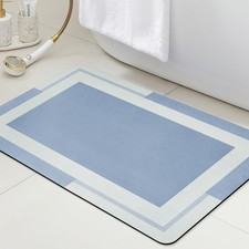 Accumtek Non Slip Bath Mat Thin Bathroom Rugs Fit Under Door Quick Dry Bath