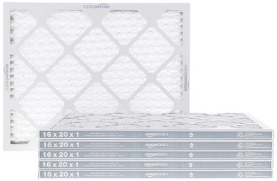 Amazon Basics 16x20x1 Air Filter 6-Pack, MERV 8 AC Furnace Filters, Allergy Cont