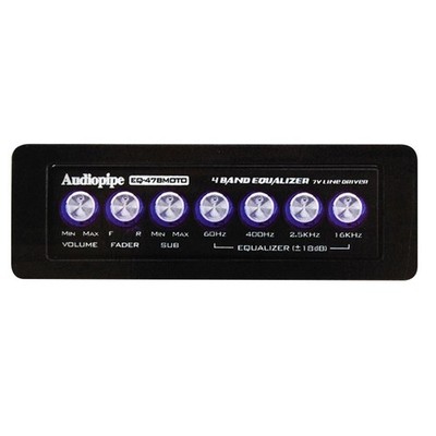 Audiopipemap Eq-47Bmoto Audiopipe 4 Band 7V Graphic Equalizer