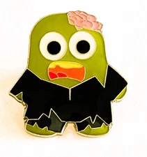 Alien with brains seeping out (all black outfit) AMAZON Halloween PECCY PIN