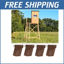 4-Pack Powder-Coated Steel Deer Stand Brackets for Elevated Hunting Platforms