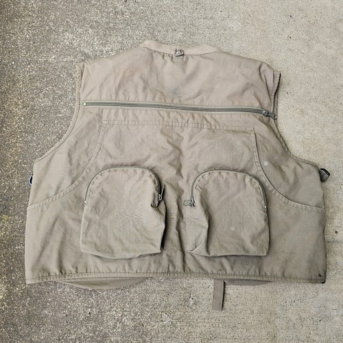 Vintage Orvis Gilet Green Fly Fishing Vest Pockets Utility Mens Size Medium - Picture 8 of 12