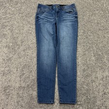 Democracy Jeans Womens 8 Blue Ankle Skinny Stretch Ab Solution Medium Wash Denim