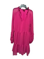 WOMENS VINCE CAMUTO PULLOVER TIERED MINI DRESS! BEAUTIFUL DETAIL! Size M