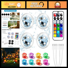 Rechargeable Mini Submersible LED Lights - Waterproof RGB Color Changing Tea Lig