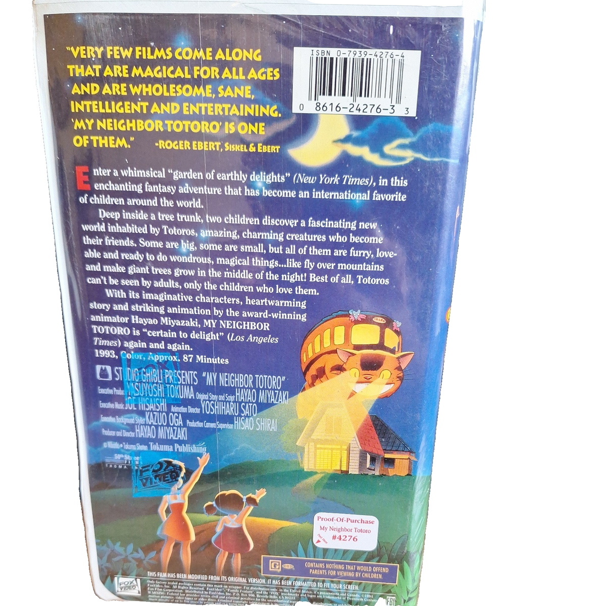 My Neighbor Totoro (VHS, 1994) for sale online | eBay