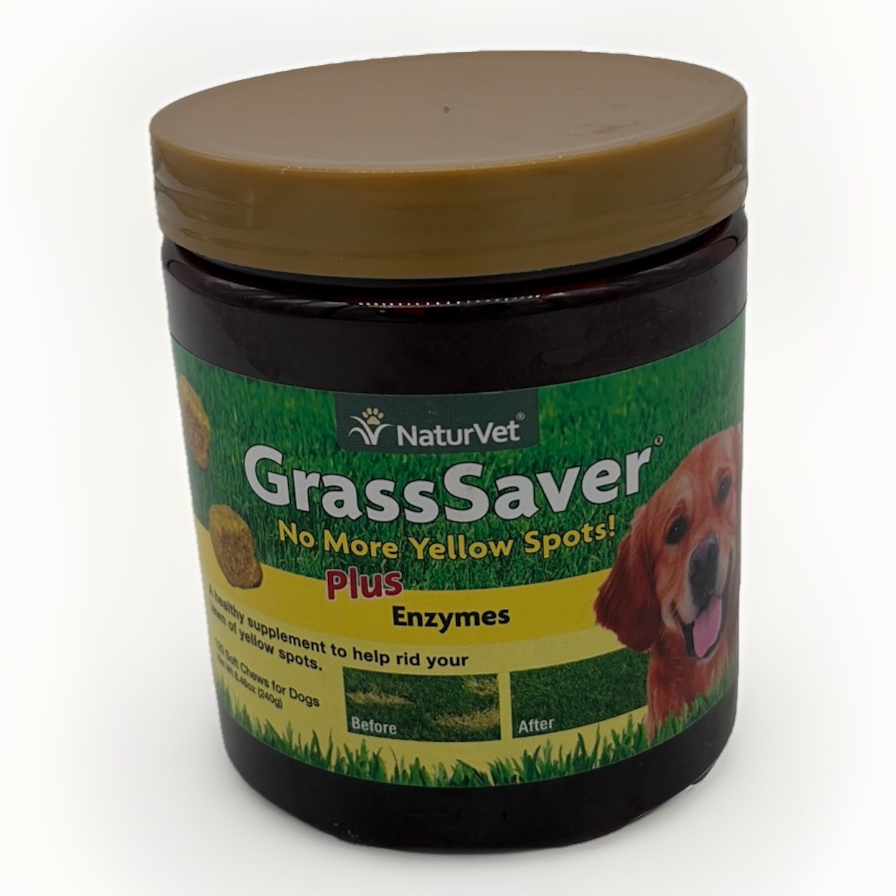 NaturVet Grass Saver Natural Enzymes for Dogs - No More Yell
