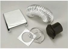 Splendide VID403AC Deluxe RV Dryer Vent Kit, Chrome