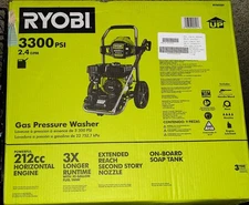 Ryobi Cold Water Gas Pressure Washer 3300 PSI 2.4 GPM 212cc Engine #RY80589