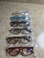 Multicolor Reading Glasses Unisex 1.00 Set of Six with Case