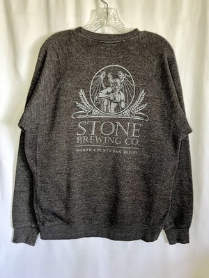 Stone Brewing Co Men s Sz XL Dark Gray Pullover Arrogant Bastard Logo Sweatshirt
