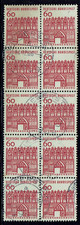 1964 BRD 10er Einheit Mi.Nr. 459 gestempelt, Bedarfsst&uuml;ck von der Paketkarte -1-