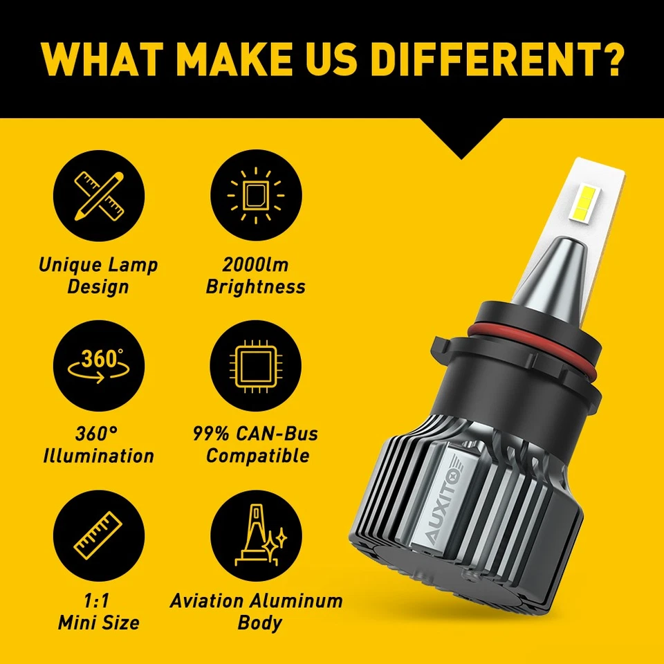 AUXITO LED PSX26W Bombillas Antiniebla Blanco Alta Potencia Bombillas de Conducción Blanco DRL 6500K Foto 2 de 4