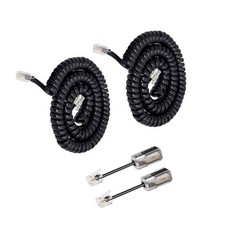 Telephone Handset Cord Detanglers, 2 Pack Landline Handset Cord Cable 10Ft Un...