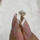 1ct Marquise & Round Fashion Ring Yellow Gold 14K Labcreated Diamond F/VS — photo 2