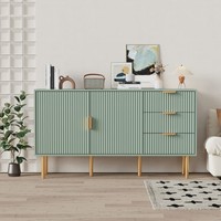 Modern Sideboard Cabinet with 3 Drawers & 2 Doors,Large Storage Buffet Cabinet