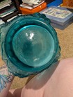 Vintage Empoli Style Aqua Blue Grape Glass Decanter w/ Stopper 14.5" MCM — photo 3