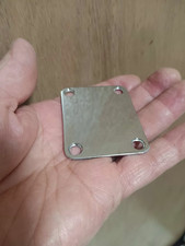 Neck plate for Fender Guitars Plain Blank in Chrome finish USED