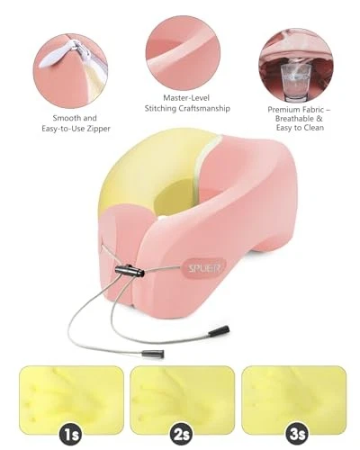 Travel Pillow – Neck Pillow Airplane, Travel Pillows for Airplanes, Pink Travel Pillow – Neck Pillow Airplane, Travel Pillows for Airplanes, Pink