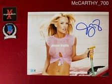 Jenny McCarthy autographed signed 11x14 photo model shot sexy Playboy Beckett