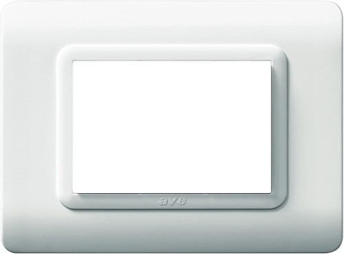 Placca tecnopolimero, s44 colore bianco - 3 moduli - Foto 1 di 1