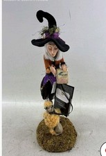 Katherineβs Collection Halloween Belinda Witch Figure & Poodle - Limited Edition