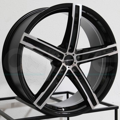 20x8.5 Vision 469 Boost 5x112 35 Black Machined Wheels Rims Set(4) 73.1