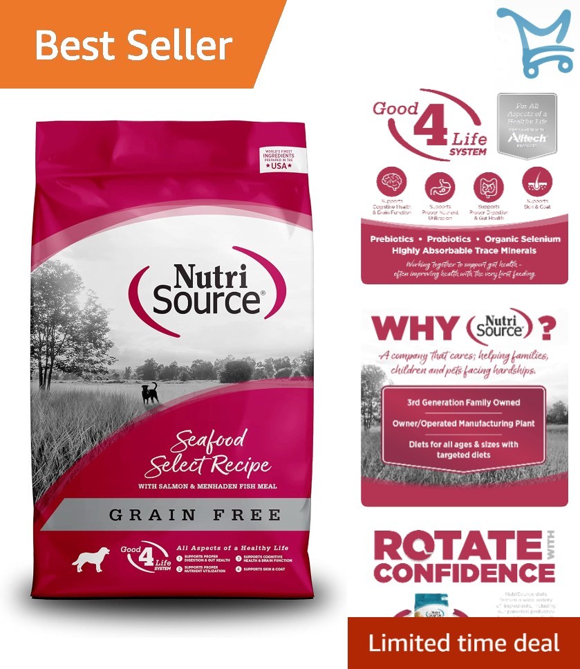 Dry Dog Food 5lb Salmon All Natural Allergen-free