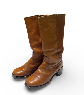 FRYE ビンテージ　ブーツ Womens 9 Vintage Frye Campus Square Toe Boots Black Label 70's
