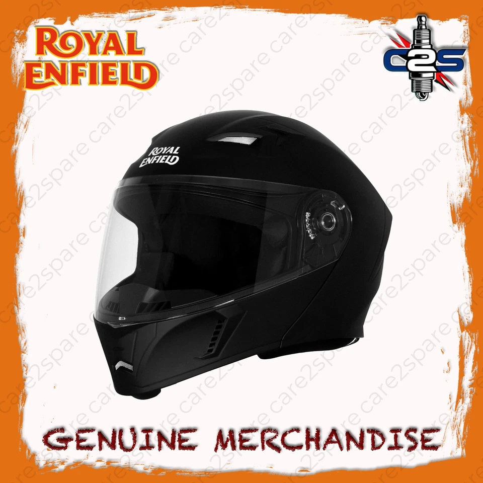 Casco negro modular Royal Enfield Adroit con visera tratada UV y forro EPS Foto 2 de 4