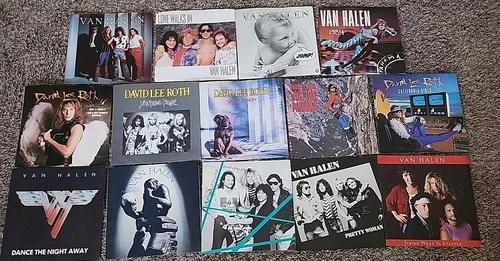 14 VAN HALEN HAIRBAND 45 Picture sleeve LOT "NO VINYL" Jump Pretty Woman