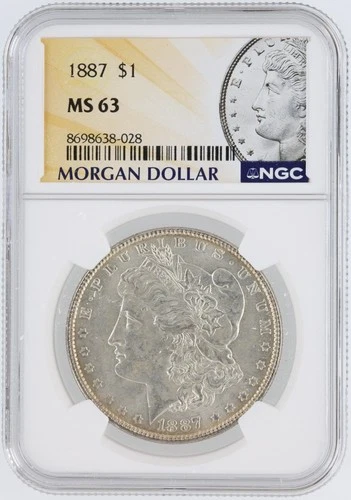 1887 Morgan Silver Dollar NGC MS63 S$1 Philadelphia Minted No Reserve