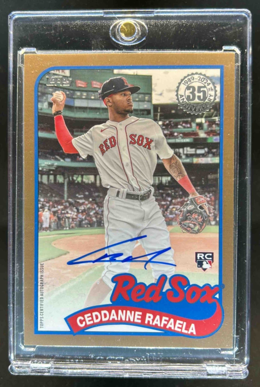 2024 Topps Update Ceddanne Rafaela 1989 Baseball Auto RC Gold #1/50 Red Sox