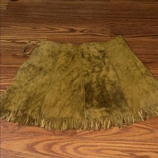 Vintage 1970s Tres ToroWomen's 100 Cowhide Skirt Tie Closure Leather Adjustable