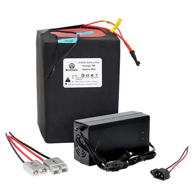 Battery 72V 20Ah LiFePO4 Pack Built-in 50A BMS Fit 250W-1800W Electric Motor