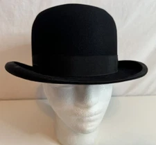 Vintage 1960’s Knox 5th Avenue Black Bowler Hat Men’s Size 7 1/8 Felt Rare