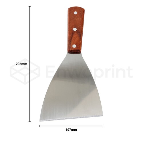Spachtel Schaber aus Holz und Edelstahl 107mm – Entfernungswerkzeug für 3D-Druck - Picture 2 of 2