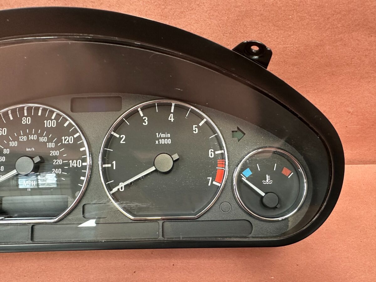 BMW E36 Z3 Instrument Cluster Speedometer Chrome Rings BMW E36 Z3 Instrument Cluster Speedometer Chrome Rings
