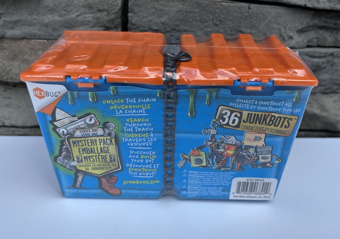 Hexbug Junkbots 2 in 1 Dumpster Trash Bin Mystery Creatures Robots New Sealed