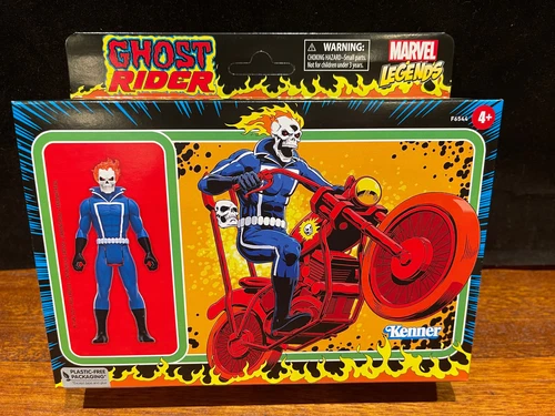 Marvel Legends RETRO GHOST RIDER 3.75" KENNER Action Figure with Motorcycle
