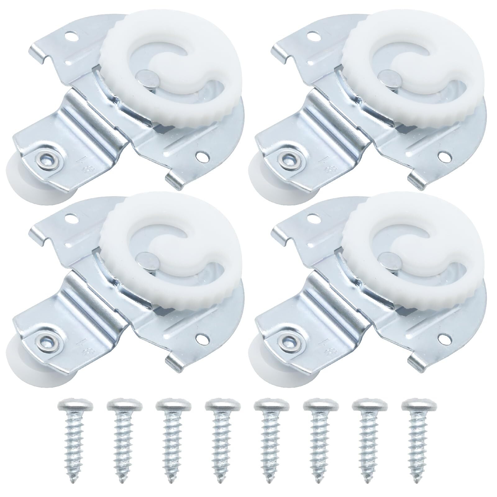 4-Pack Sliding Wardrobe Door Roller Kit for Closet Doors-image