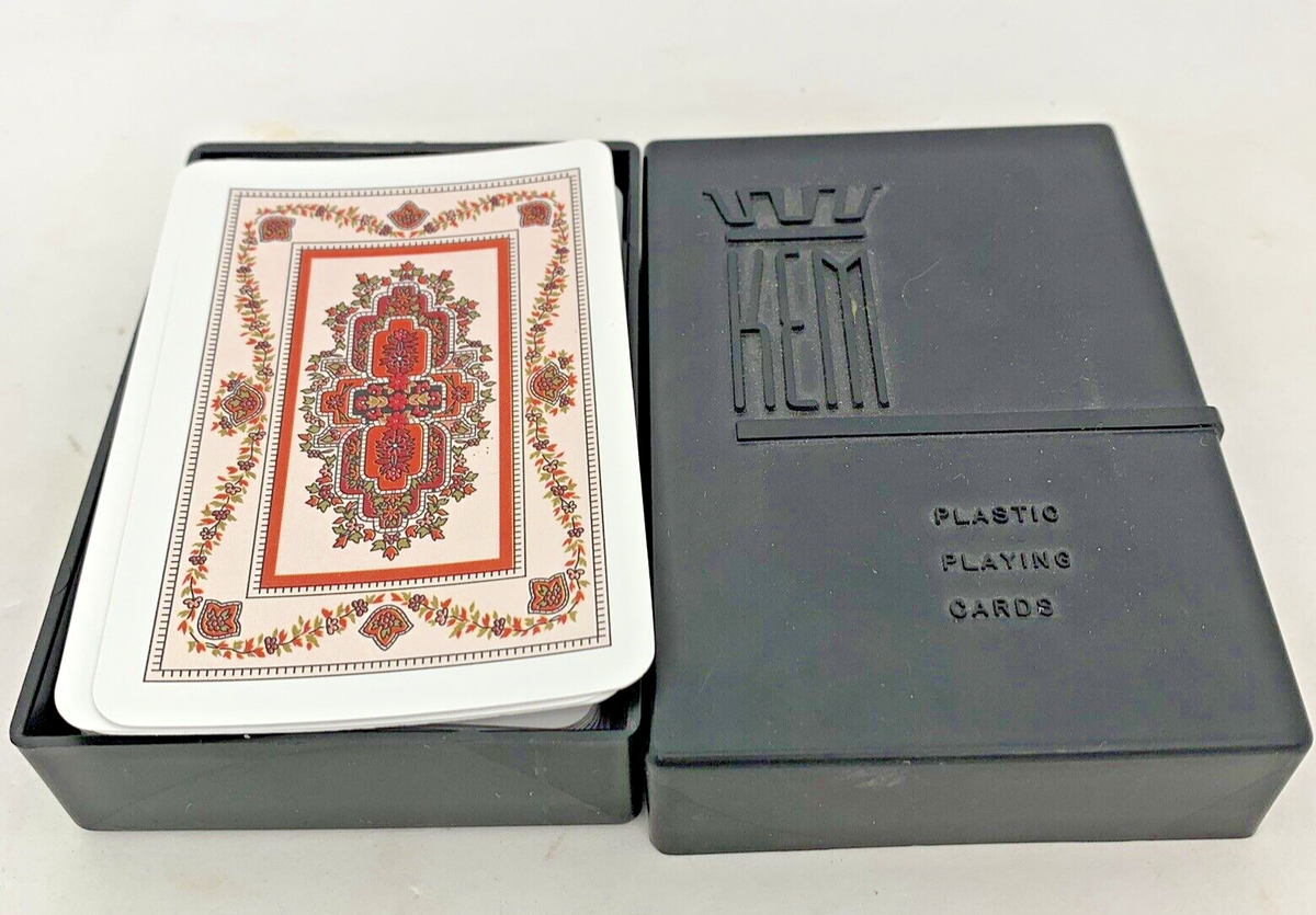 KEM Playing Cards Hard Case Large Numbers 1995 Single Deck